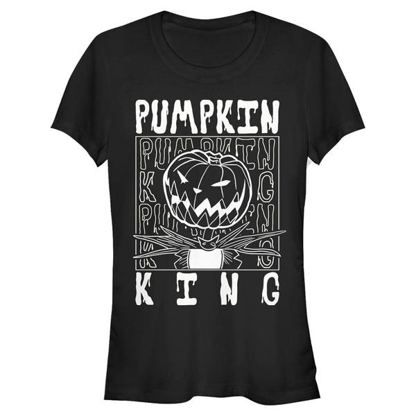 Aperçu: Disney Classics - L'étrange Noël de monsieur Jack - Jack Skellington Pumpkin King - Halloween - Femme T-shirt - Noir - Devant Aperçu: Disney Classics - L'étrange Noël de monsieur Jack - Jack Skellington Pumpkin King - Halloween - Femme T-shirt - Noir - Devant