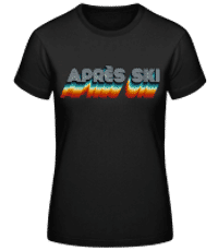 Après Ski - Dámské basic tričko - Černá - Napřed