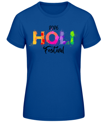 Holi Festival 2026 - Camiseta básica de mujer - Azul real - delante