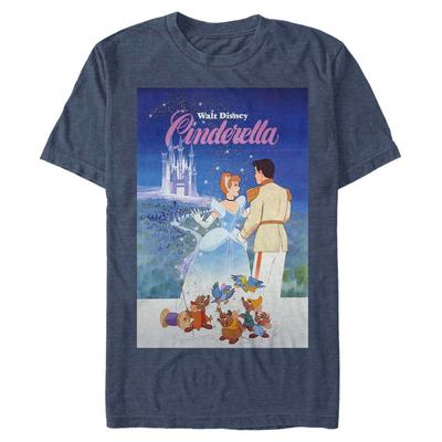 Disney - Cendrillon - Popelka Poster - Homme T-shirt - Bleu marine chiné - Devant