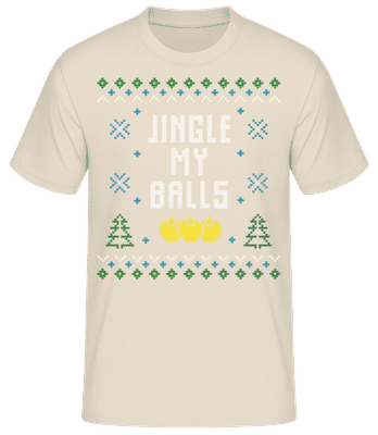 Jingle My Balls - Pánské basic tričko - Krémová - Napřed
