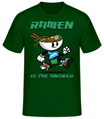 Ramen Is The Answer - T-shirt standard Homme - Vert bouteille - Devant
