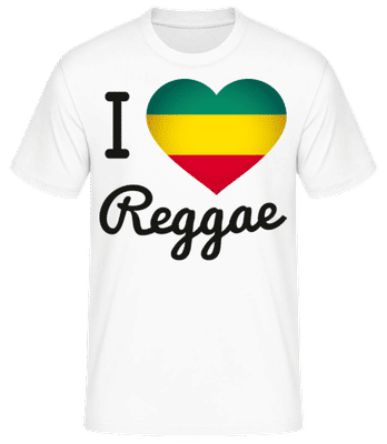 I Love Reggae Black - T-shirt standard Homme - Blanc - Devant