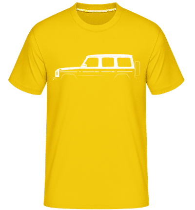 'Mercedes-Benz G W464' Silhouette - Shirtinator Men's T-Shirt - Golden yellow - Front