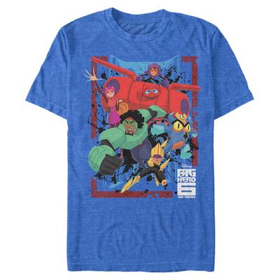 Disney - Big Hero 6 - Skupina Group Six - Men's T-Shirt - Heather royal blue - Front