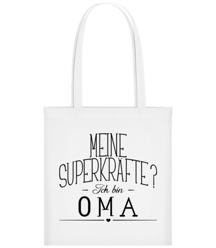 Vorschau: Superkräfte Oma - Stofftasche - Weiß - Vorne