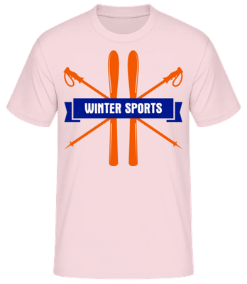Winter Sports Sign - T-shirt standard Homme - Rose - Devant