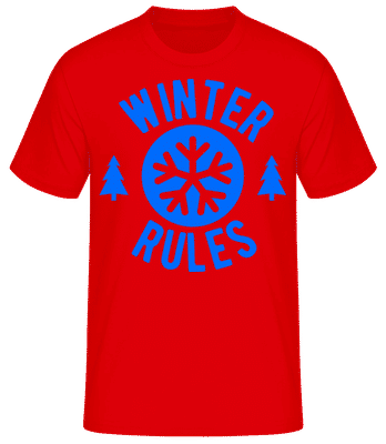 Winter Rules - T-shirt standard Homme - Rouge - Devant