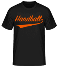 Handball Schriftzug - Männer Basic T-Shirt - Schwarz - Vorne