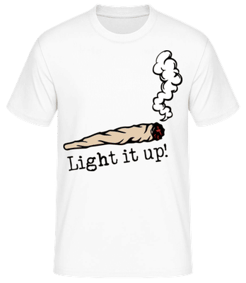 Cannabis Light It Up - Men's Basic T-Shirt - White - Front