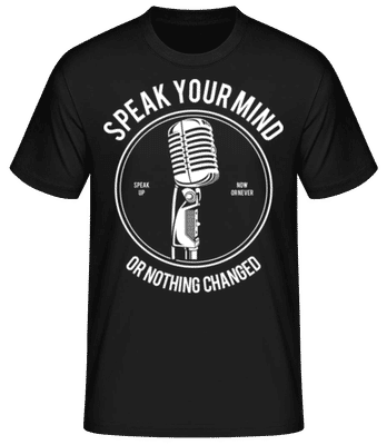 Speak Your Mind - Men's Basic T-Shirt - Black - Front