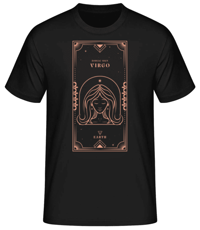 Preview: Art Deco Zodiac Sign Virgo - Men's Basic T-Shirt - Black - Front