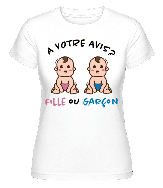 Aperçu: A Votre Avis -  T-shirt Shirtinator femme - Blanc - Devant