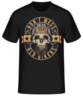 Dont Mess With Old Bikers - Men's Basic T-Shirt - Black - Front