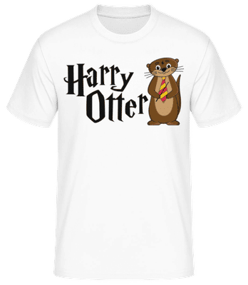 Harry Otter - Pánské basic tričko - Bílá - Napřed