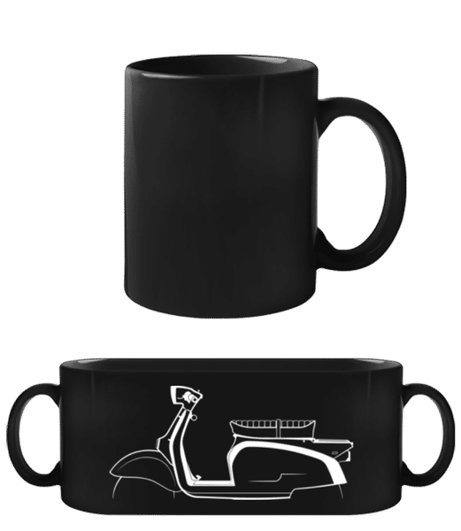 'Zündapp RS 50 Super' Silhouette - Tasse Noire - Noir - Devant