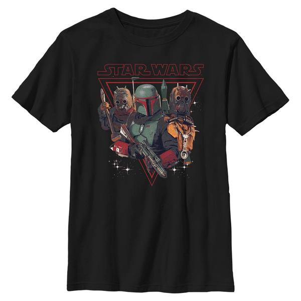 Aperçu: Star Wars - Le Livre de Boba Fett - Skupina Bounty Hunting - Enfant T-shirt - Noir - Devant