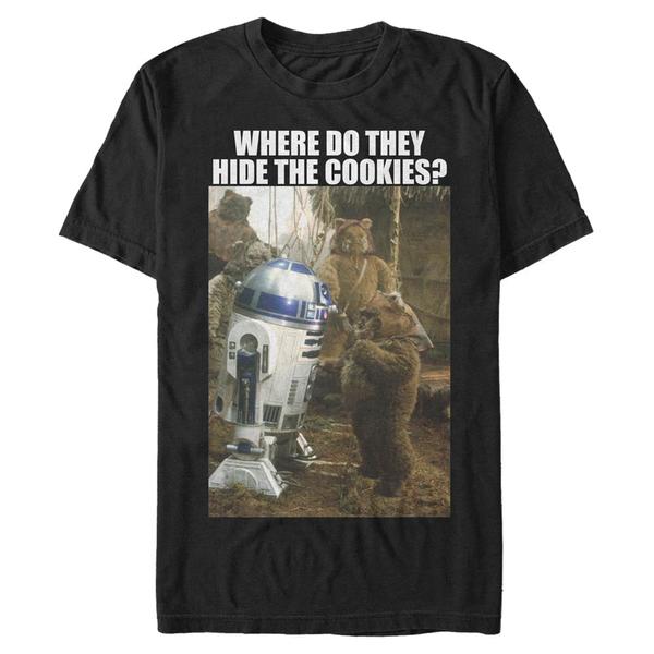 Star Wars - R2-D2 Hidden Cookies - Homme T-shirt - Noir - Devant