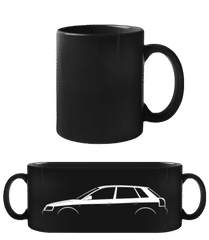 'Audi A3 Sportback (8L)' Silhouette · Schwarze Tasse