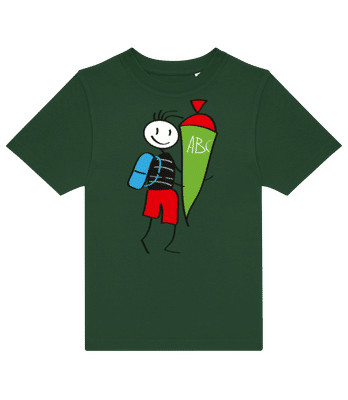 Child With Cornet Filled With Sweets - Kids B&C T-Shirt - Bottle green - Front