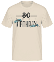 80 Birthday Sign · Camiseta básica para hombre