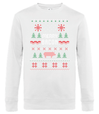 Merry Bacon - Sweat-shirt standard pour homme - Blanc - Devant
