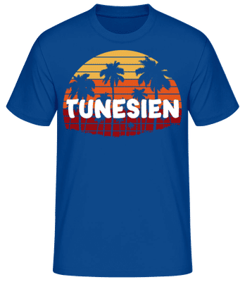 Tunesien - Männer Basic T-Shirt - Royalblau - Vorne