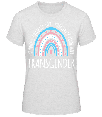 LGBTQ Transgender - Dámske basic tričko - Melírovo šedá - Predné