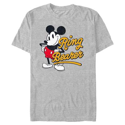 Disney Classics - Mickey Mouse - Mickey Mouse Ring Mickey - Pánske Tričko - Melírovo šedá - Predné