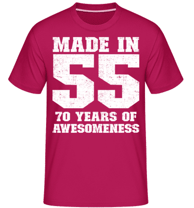 70 Years Of Awesomeness -  Shirtinator Men's T-Shirt - Magenta - Front