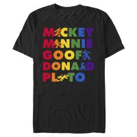 Disney Classics - Micky Maus - Skupina Prideful Friends - Gay Pride - Männer T-Shirt - Schwarz - Vorne