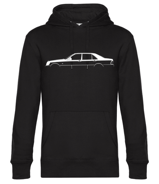 Aperçu: 'Mercedes S W140' Silhouette - Sweat à capuche premium Unisexe - Noir - Devant