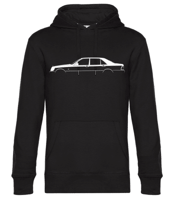 'Mercedes S W140' Silhouette - Sweat à capuche premium Unisexe - Noir - Devant