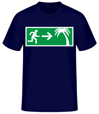 Emergency Exit Holidays - Men's Basic T-Shirt - Navy - Front