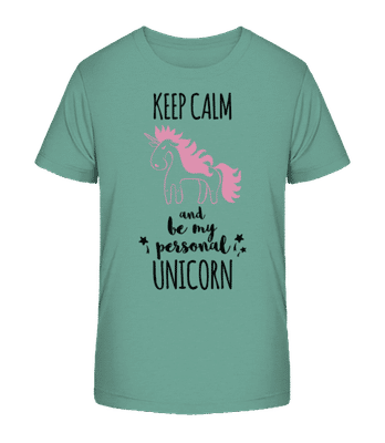 Be My Personal Unicorn - Detské bio tričko Stanley Stella 2.0 - Modrozelená - Predné