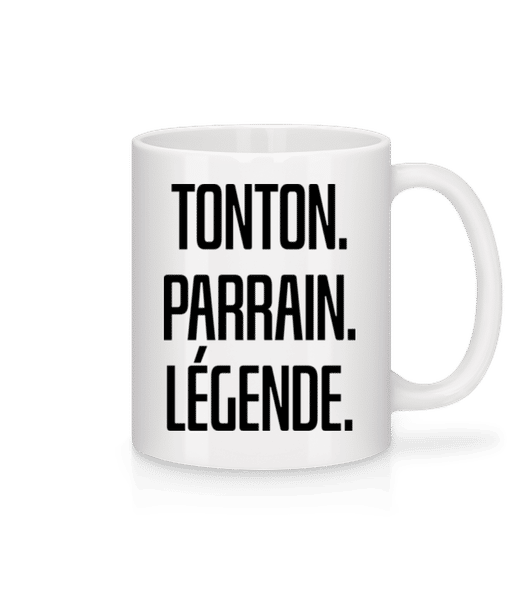 Aperçu: Tonton Parrain Légende - Mug en céramique blanc - Blanc - Devant