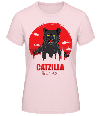 Catzilla - Women's Basic T-Shirt - Pink - Front