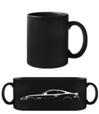 'Jaguar XKR-S' Silhouette - Black Mug - Black - Front