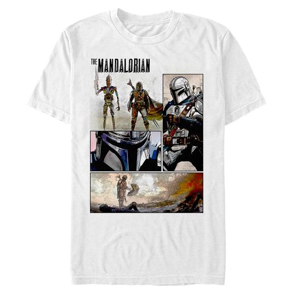 Preview: Star Wars - The Clone Wars - Skupina ComicBook Panel - Men's T-Shirt - White - Front