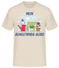 Mein Ruhestands-Büro - Männer Basic T-Shirt - Creme - Vorne