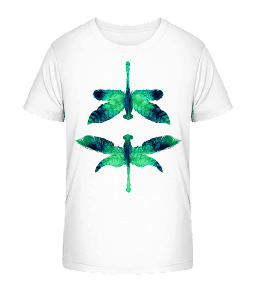 Aperçu: Libellule Feuille - T-shirt bio Enfant Stanley Stella 2.0 - Blanc - Devant