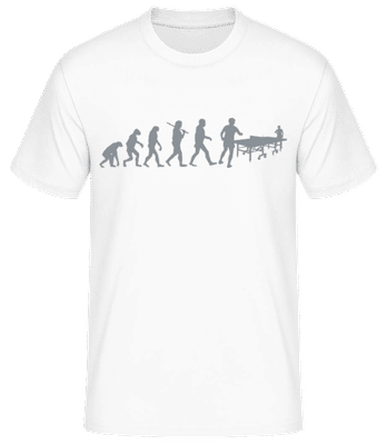 Évolution De Ping Pong - T-shirt standard Homme - Blanc - Devant