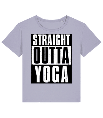 Straight Outta Yoga - Dámske bio tričko Stanley Stella 2.0 - Levanduľa - Predné