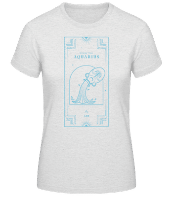 Art Deco Zodiac Sign Aquarius - T-shirt standard Femme - Gris chiné - Devant