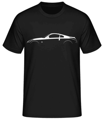 'Nissan 350Z' Silhouette - Männer Basic T-Shirt - Schwarz - Vorne