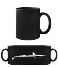 'Peugeot 207 Spider' Silhouette - Černý hrnek - Černá - Napřed