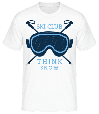 Ski Club Think Snow Icon - Männer Basic T-Shirt - Weiß - Vorne