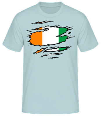 Zerrissene Fahne Elfenbeinküste - Männer T-Shirt B&C - Mintgrün - Vorne