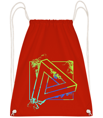 Impossible Triangle - Drawstring batoh so šnúrkami - Červená - Predné