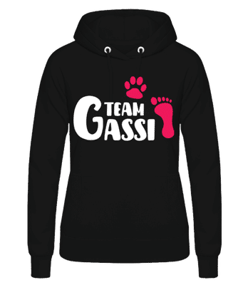 Team Gassi - Frauen Hoodie - Schwarz - Vorne